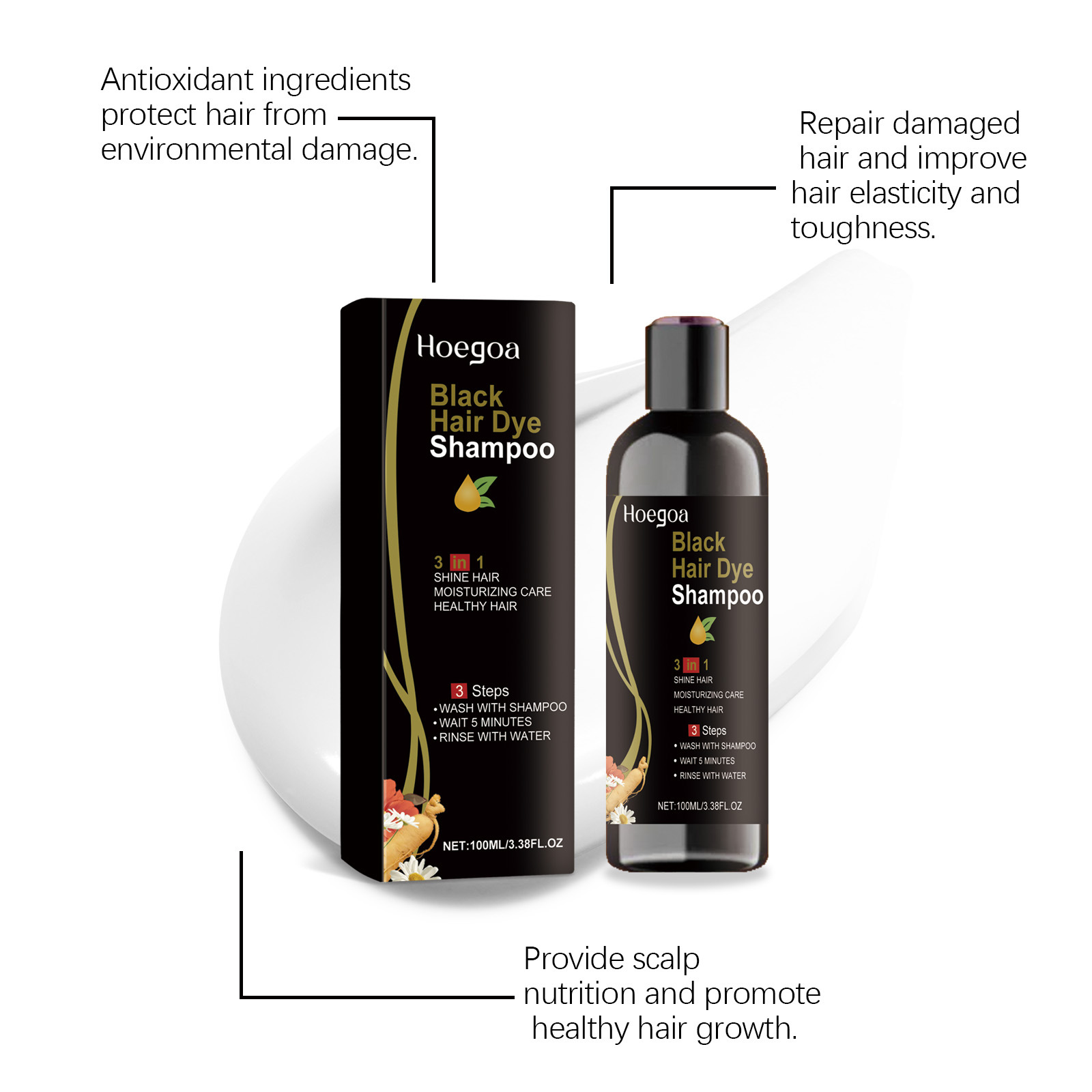 Hair Care Steps - Champú Tinte Natural a Base de