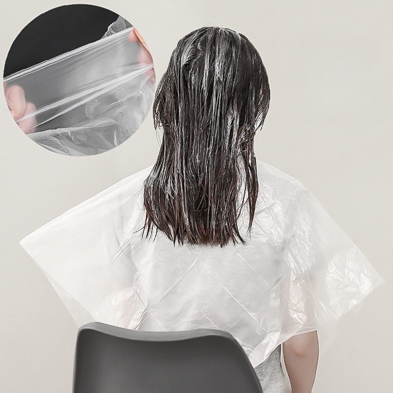 Hair Care Barber - Capa desechable para peluquería, plástico transparente,