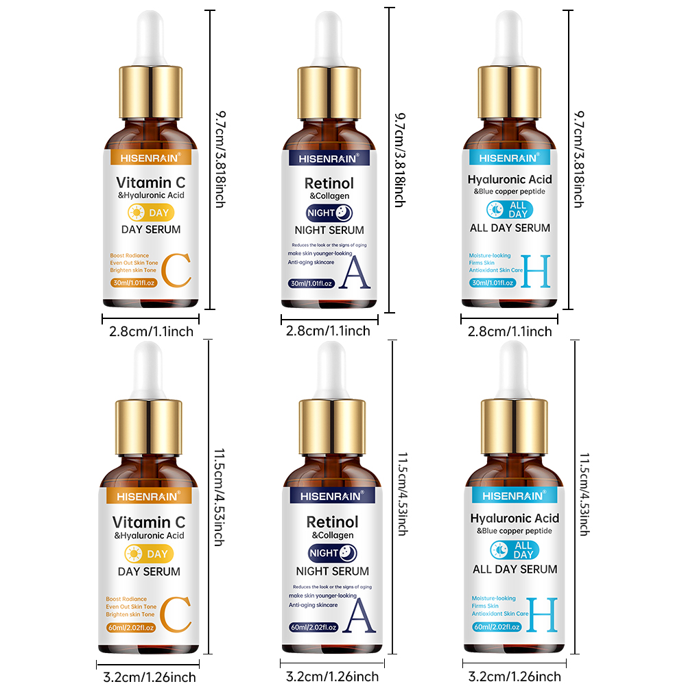 HISENRAIN Vitamina C + Retinol - Caffeine Hair Serum reseña y precio