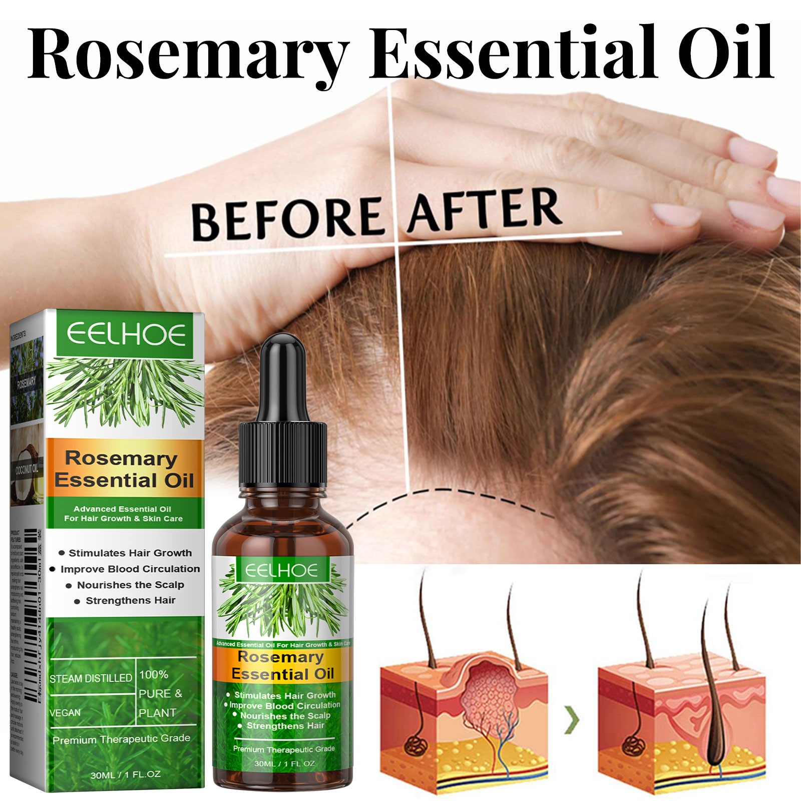 Suero para el crecimiento del  - Caffeine Hair Serum reseña y precio