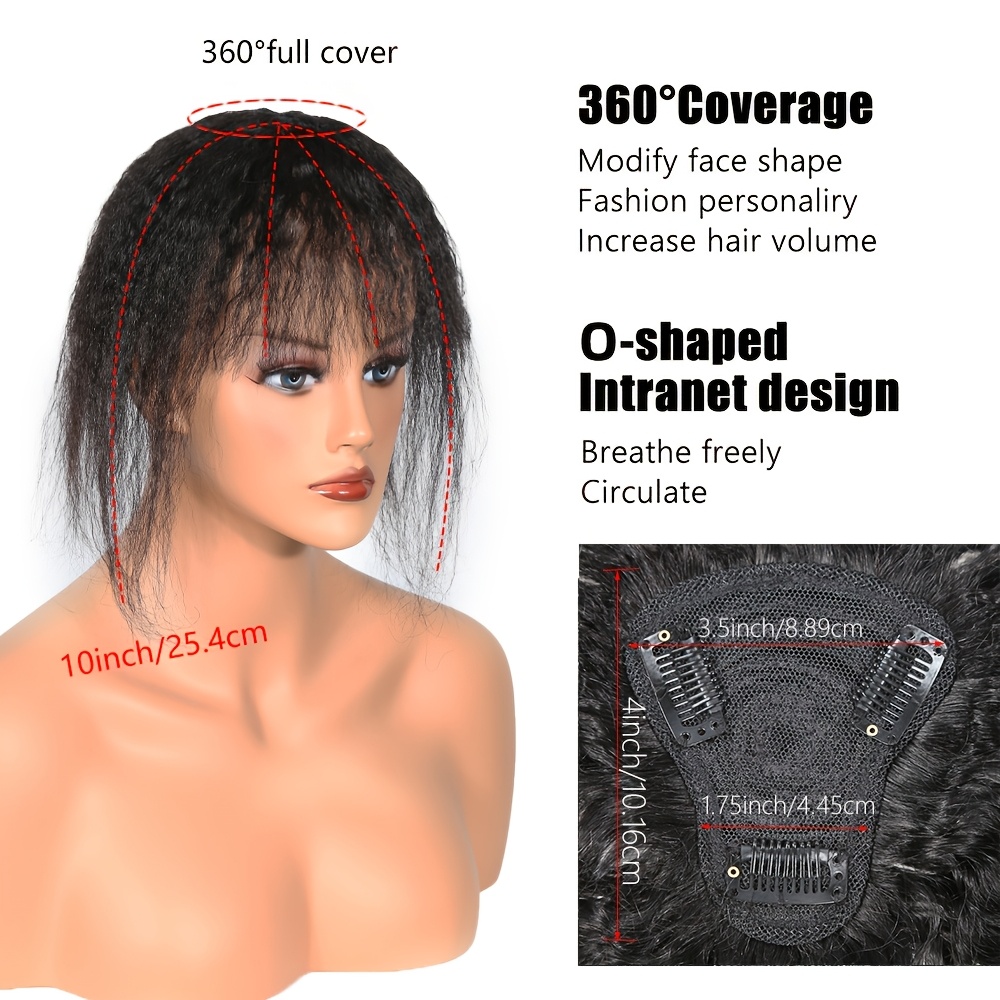 Pelo liso rizado con flequillo - Clip In Hair Piece reseña y precio