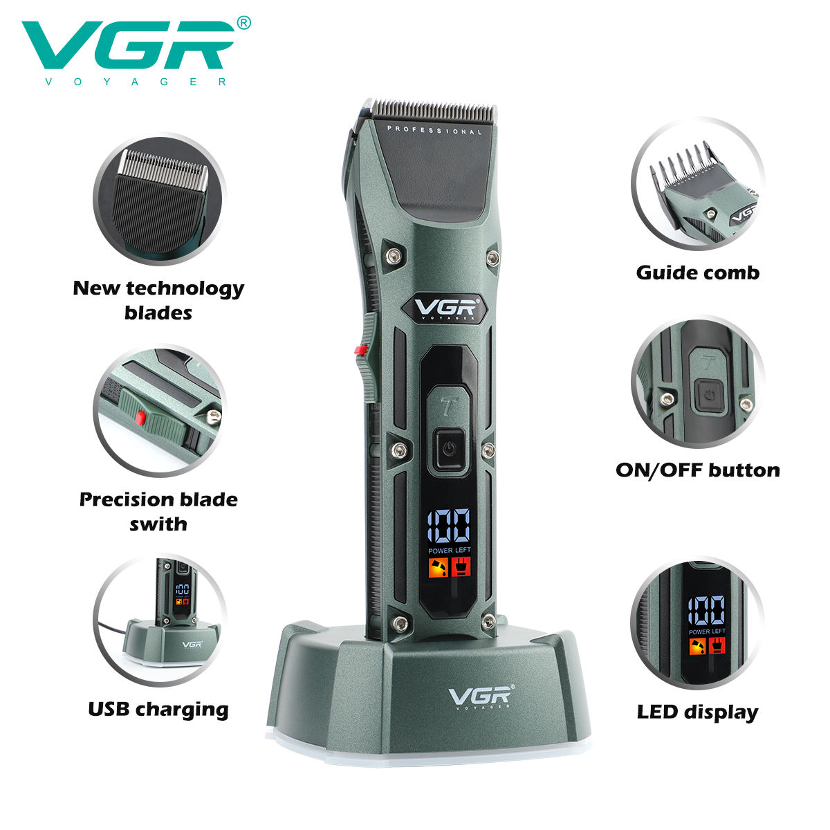 VGR V-696 nueva máquina de cor - Hair Care Barber reseña y precio